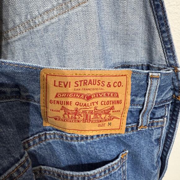 Levi's Blue Denim Straight Leg Overalls Sz M - Picture 5 of 13